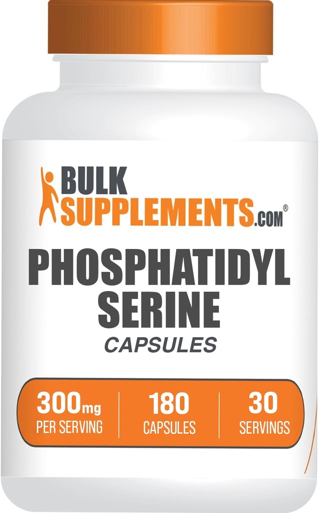 BulkSupplements.com Phosphatidylserineカプセル - Phosphatidylserineサプリメント、Phosphatidylserine 300mg - Soy、サービングあたりの6カプセル、180カプセル(パッケージ1)