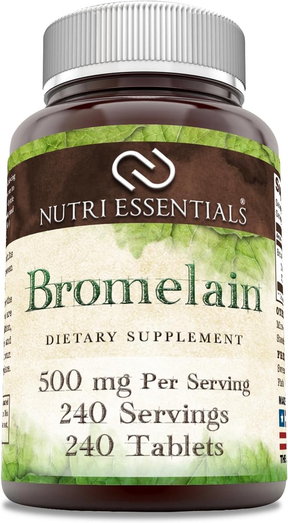 Bromelain 500 mg 240 錠サプリメント | 非GMO | グルテンフリー | 米国製