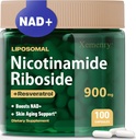 Liposomalのニコチンアミドの肋骨、反老化のためのNADの補足、エネルギー、焦点、900mg NAD+ 補足、Resveratrol及びケルセチン、-50の日の供給、100のカプセル