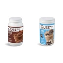 Quest Nutrition Chocolate Milkshake Protein Powder, 22g Protein, 1g Sugar, Low Carb, Gluten Free, 3 Pound, 43 サービング&クッキー&クリームプロテインパウダー; 20g Protein; 1g Sugar; Low Carb; Gluten Free