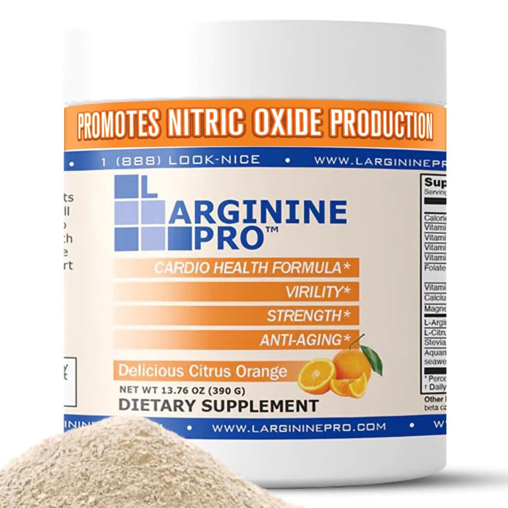 L-アルギニンPRO | 5,500mg L-アルギニンプラスL-シトルリン 1,100mg オレンジパウダードリンクミックスサプリメント ニトリク酸化物産出産