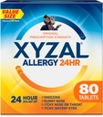 Xyzal 24時間のアレルギーの救助の薬、元の規定の強さのAntihistamine、LevocetirizineのDihydrochlorideのタブレット、5つのmg、80の計算