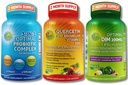 ビーガンホルモン, 免疫 & 腸の健康サポートバンドル – クロメランとケルセチン500mg, 亜鉛 & ビタミンC + BioPerineとDIM 200mg + 3-in-1プロバイオティクス50ビリオンCFUと消化酵素&プレバイオティクス