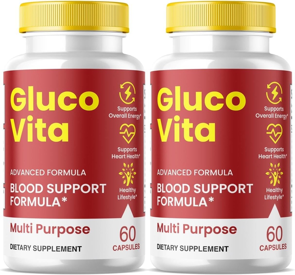 SPRESSO (2 Pack) GlucoVita Capsules, GlucoVita Blood Support Capsules, All-Natural Support for Overall Well-Being, GlucoVita Capsules Review (120 Capsules)