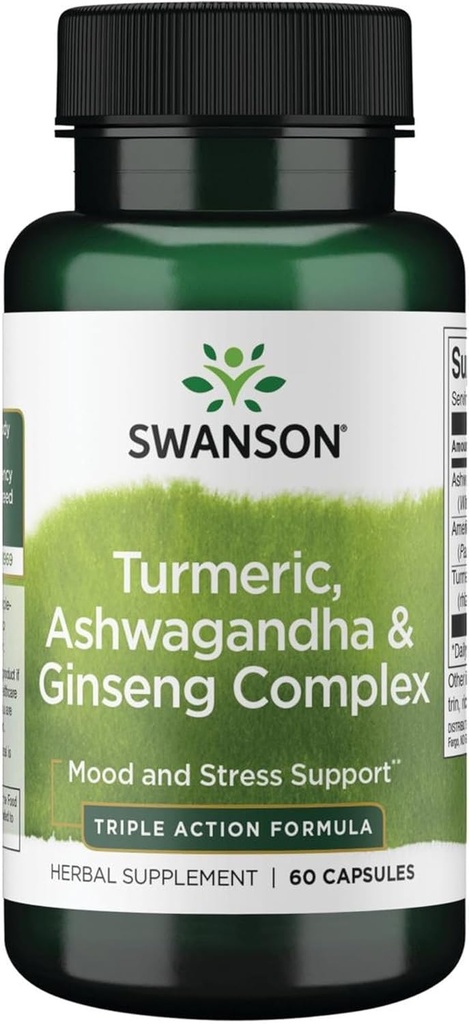 スワンソンフルスペクトラムターメリック Ashwagandha&Ginseng Complex 60カプセル