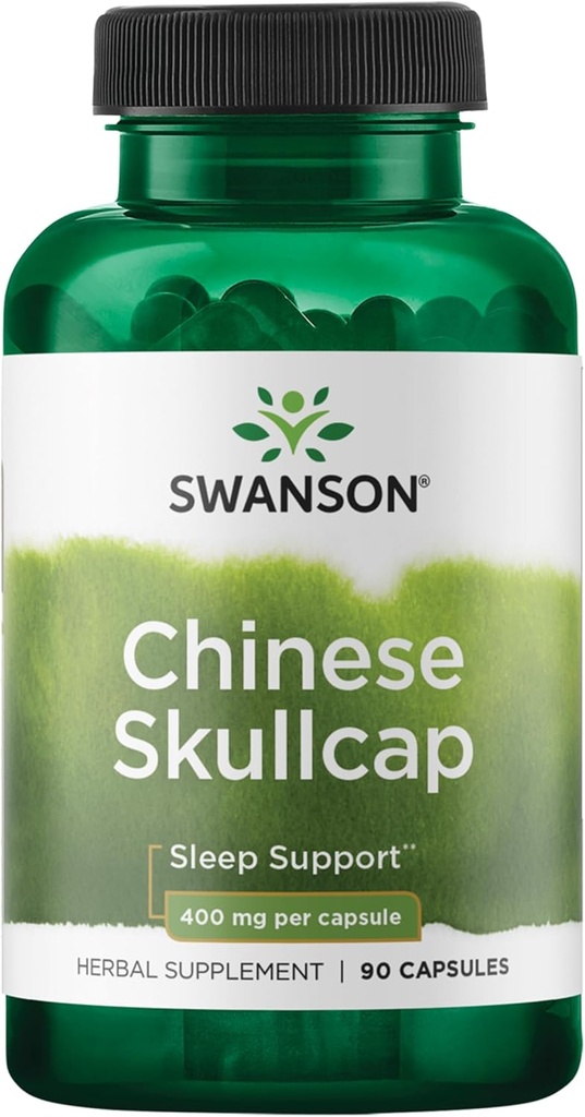 スワンソン中国Skullcap - リラックス&スリープサポートを促進するハーブサプリメント - ソウザNervesを助けるフラボノイドフォーミュラ - (90カプセル、400mg各)