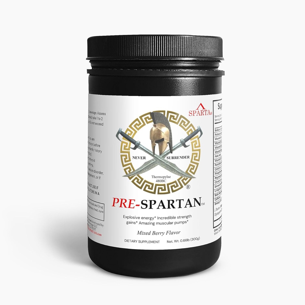 Pre-Spartanのワークアウトのエネルギー飲み物の粉AAKGは、強いワークアウトのエネルギー、焦点及びポンプの利益筋肉LのCitrulline Arginine 30のSevingsを渡します-あなたのSpartanを燃料します