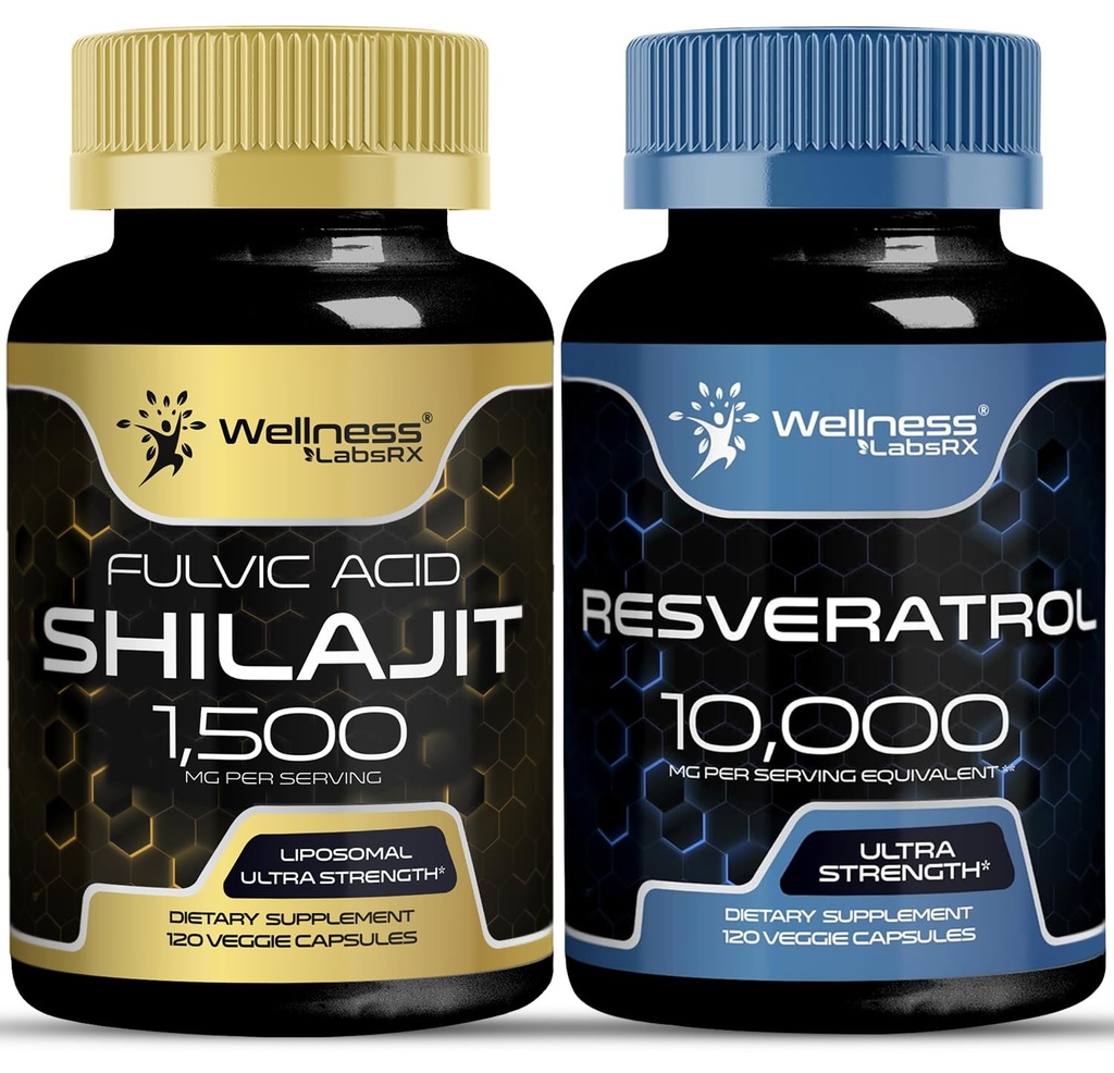 ウェルネス LABSRX はシラジットの純粋なヒマラヤのカプセルが付いているレスベラトロール カプセルをressveratrol
