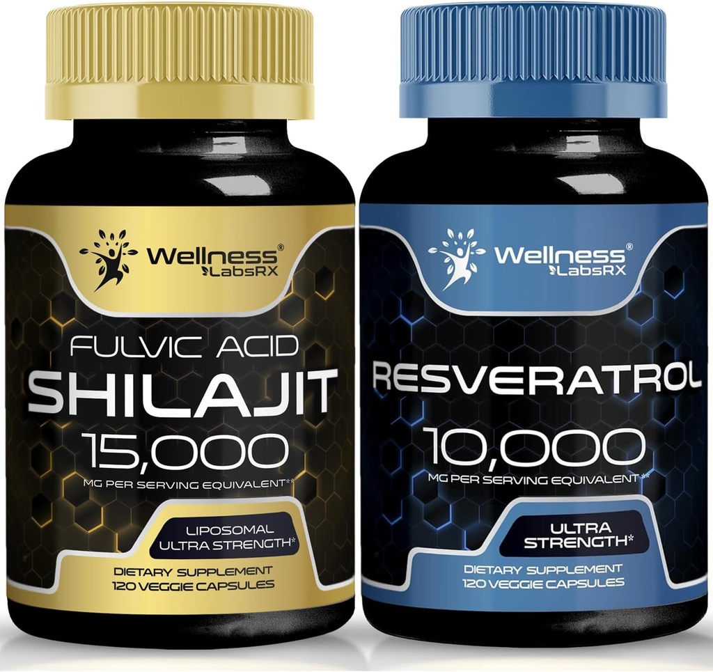 ウェルネス LABSRX はシラジットの純粋なヒマラヤのカプセルが付いているレスベラトロール カプセルをressveratrol