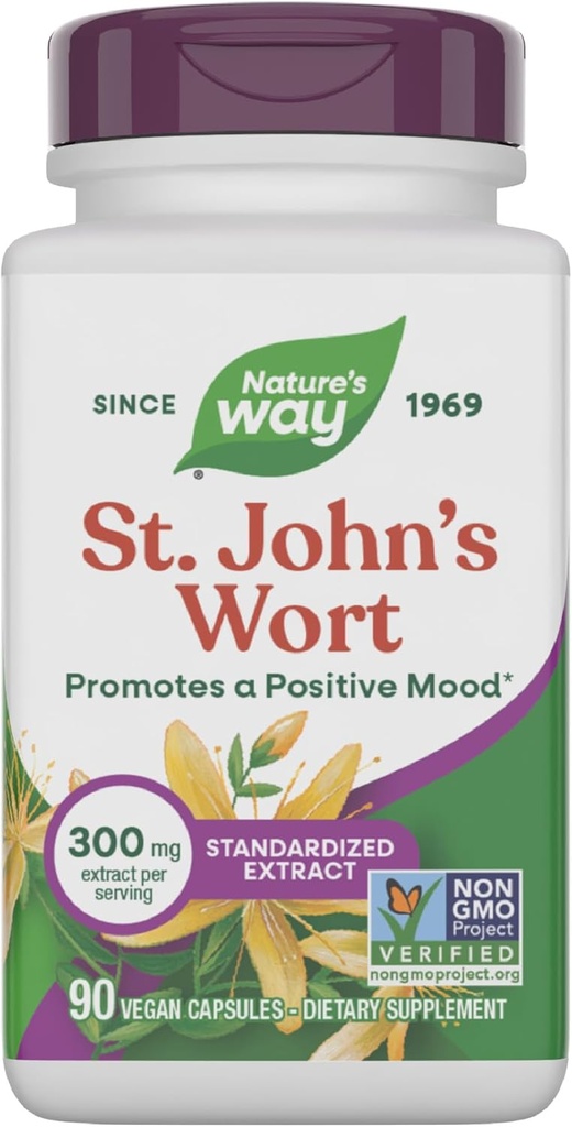 Nature's Way St. John's Wort Premium Extractは、肯定的なOutlook * Non-GMO 90カプセルを促進