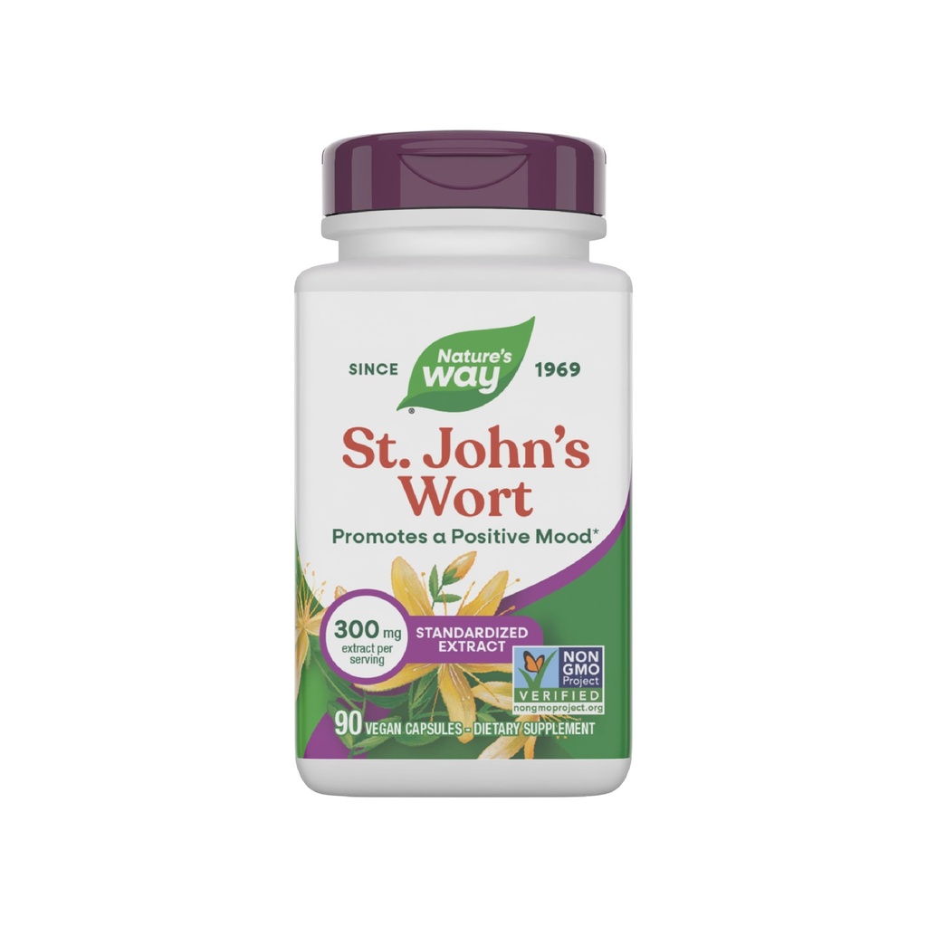 Nature's Way St. John's Wort Premium Extractは、肯定的なOutlook * Non-GMO 90カプセルを促進