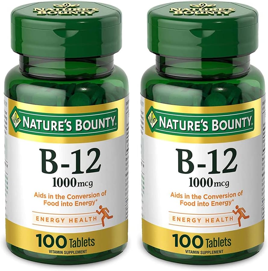 Nature's BountyナチュラルビタミンB12、1000mcg、100錠(2パック)