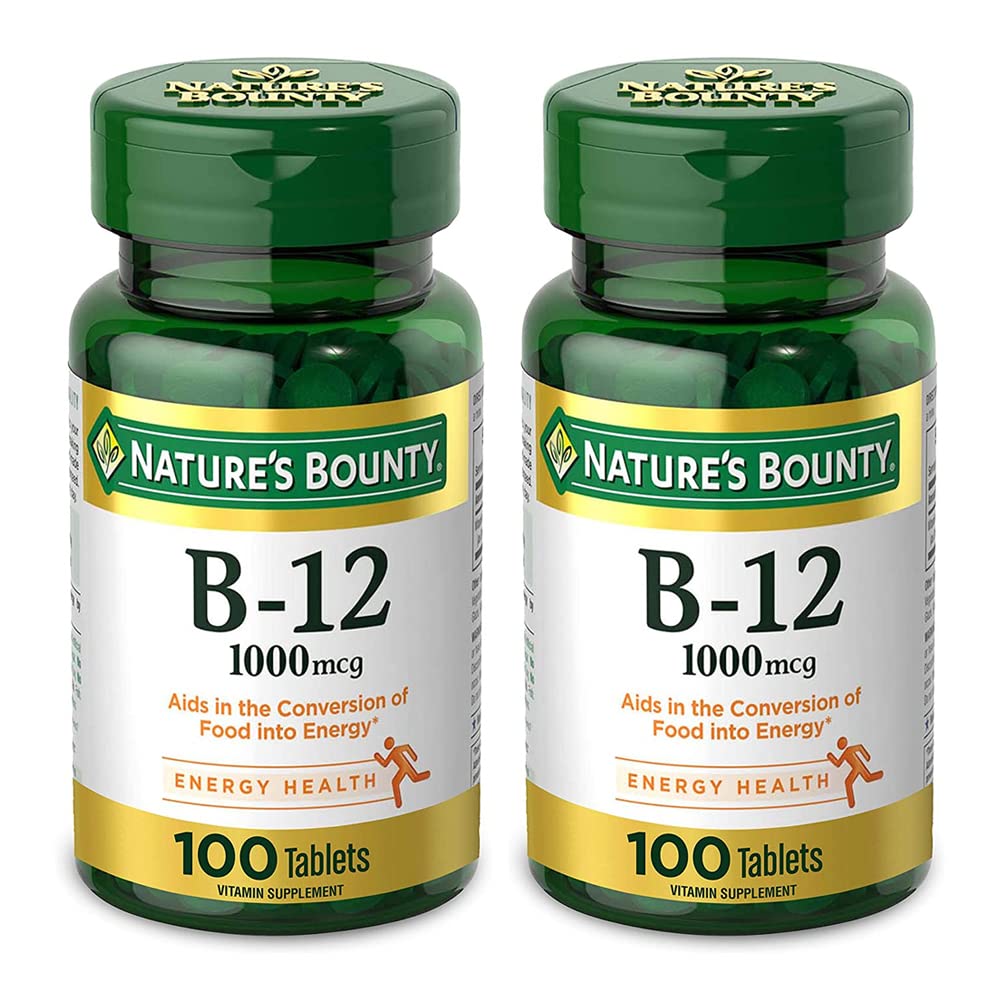 Nature's BountyナチュラルビタミンB12、1000mcg、100錠(2パック)