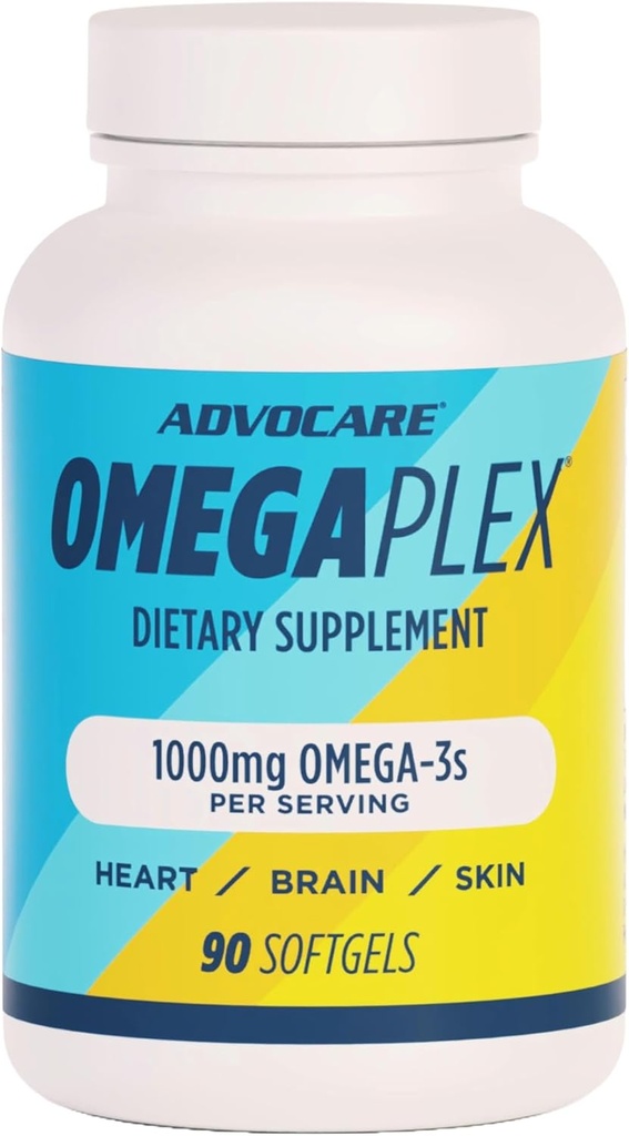 AdvoCare Omegaplex 栄養補助食品 - Omega 3 サプリメント DHA & EPA - エッセンシャル脂肪酸免疫、代謝と心臓の健康をサポート* - エイズ健康な皮膚、爪と髪 - 90 Softgels