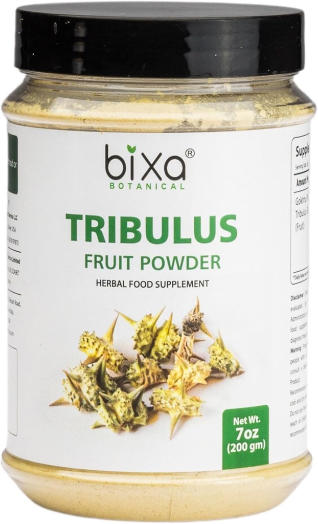 bixa BOTANICAL Tribulus Terrestrisパウダー(Gokshura/Gokhru) - 200g/ 7 Oz | ハーブサプリメント | グルテンフリー、非GMO、蒸気処理、ビーガン、100%純粋な。