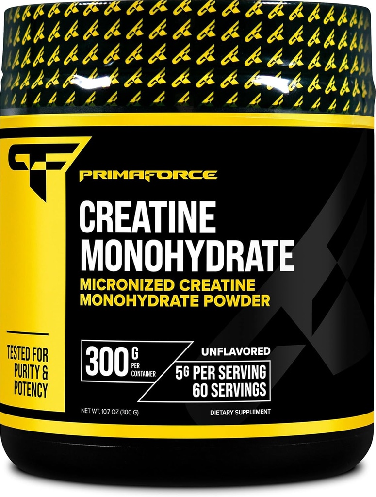 Primaforceのクレアチンの一水化物の粉、300グラム - Micronizedのグルテンフリー、非GMO