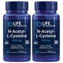 ライフエクステンションN-アセチル-L-Cysteine(NAC)、免疫反応、呼吸健康、肝臓の健康、NAC 600mg、抗酸化防衛、吸収が容易なフリーラジカル - 2パックx 60カプセル