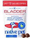 ネイティブペット犬UTI治療 - 犬の膀胱制御と腎臓のサポートのためのクランベリーサプリメント - 尿路感染症と尿失禁を防止 - 本物のクランベリーエキスで作られ - 30咀嚼