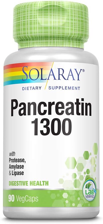 Pancreatin 1300 Solaray 90 キャップ、2 パック