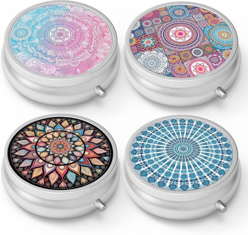 丸薬箱3のコンパートメントの小さい丸薬の箱、ポケットのために携帯用かPurseの丸薬のオルガナイザーの丸薬のホールダー4PCS)