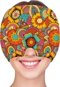 ZNÖCUETÖD Migraineの救助の帽子の頭痛の救助の帽子の冷たい帽子のMigrainesの頭痛のSinusの圧力張力の頭部のアイスパックの覆いの片頭痛のマスクのハンガーの帽子の氷のビーニーの熱く/冷たい圧縮の女性