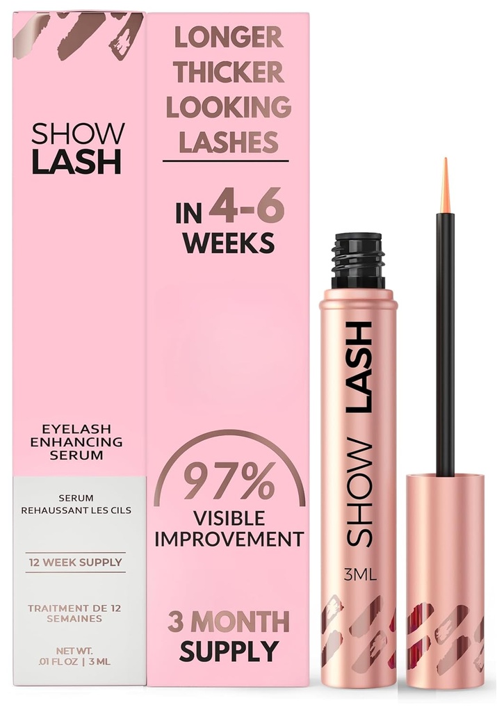 LeVaye Cosmeticsショーラッシュまつげセラム、より厚く、ゴージャスな見栄えの発疹、Cruelty無料ラッシュセラム