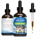 猫のためのペットウェルビーイングライフゴールド - 解毒、免疫システム健康、抗酸化剤 - Vet-配合ハーブサプリメント - 4 オンス(118 ml)