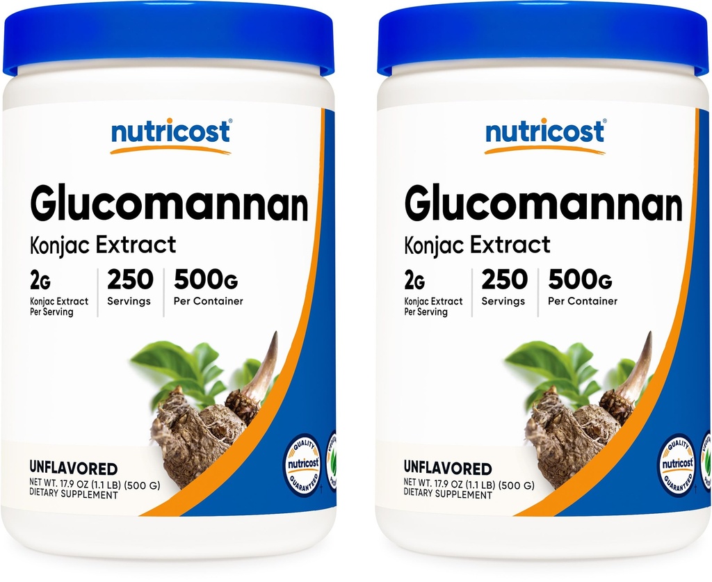 Nutricostのグルコマンナンの粉500G (2本のびん)