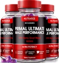 NutraRize (3パック) Primal Ultimate Gummies、公式PrimalUltimateパフォーマンスサプリメント、Regain Confidence、Premium Gummy、公式プライム究極のレビュー(180グミー)