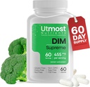女性用 DIM サプリメント - 455 mg, 60 カプセル | 最大化バイオアベイラビリティのためのブロッコリー エキスとバイオパーリンのブレンド | エストロゲン規制を支援する設計 | 男性と女性のためのアクネサポート