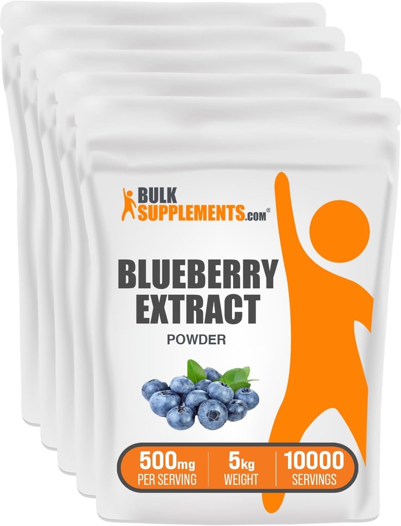 BulkSupplements.comブルーベリーエキスパウダー - ベーキング用ブルーベリーエキス - アンチオシアンサプリメント - 抗酸化剤サプリメント - ワイルドブルーベリーパウダー - スムージーパウダー(5キログラム - 11ポンド)