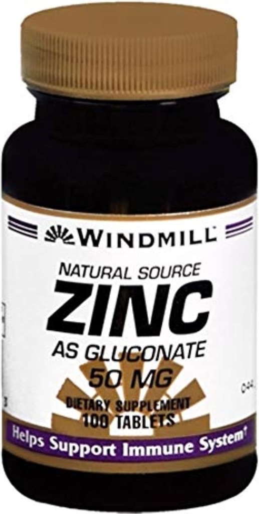 ZINC TAB GLUCONATE 50 MG WMILLサイズ:100