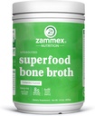 Zammex Bone Broth Plusスーパーフードプロテインパウダー(ターメリックフレーバー)、ビタミンDによる8g加水分解プロテイン、ヘルシースキン、ネイル、髪、関節&消化、非GMO(30サービング)