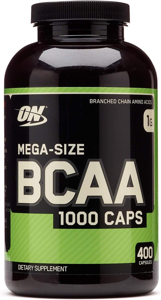 最適な栄養メガサイズのBCAA 1000キャップ - 400カプセル(200サービング)