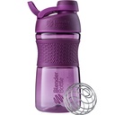 BlenderBottle 20-Ounce SportMixerのねじれの帽子のTritanのグリップのシェーカーのびん、海軍およびプラム
