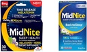 MidNiteの時間解放6mgのMelatonin 30のタブレット及び眠る1.5mgのMelatonin 30のチェリーの好まれるChewableのタブレットの睡眠の援助の束