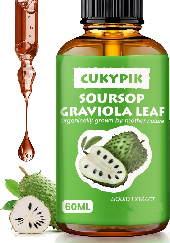 ミネラルはセル サポートのための純粋な植物とSoursop Graviolaの葉のエキスの液体の低下を補います、Zzz及びAntioxidant - Soursopのビターの液体、2-4か月の供給、2 Fl Oz