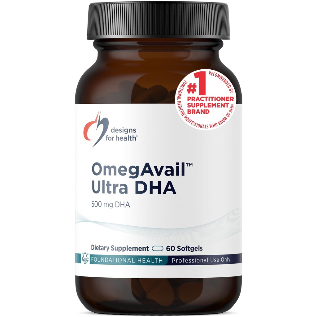健康OmegAvail Ultra DHAのための設計-非常に集中されたDHAのトリグリセリドの魚油、500mg DHA + 100mg EPAのTGの魚油-魚介類の後味(60のSoftgels)無し