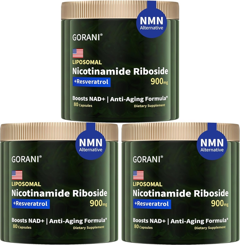 Gorani NAD+の補足900MGのニコチンアミドの肋骨、Liposomal Resveratrolのケルセチン(3)
