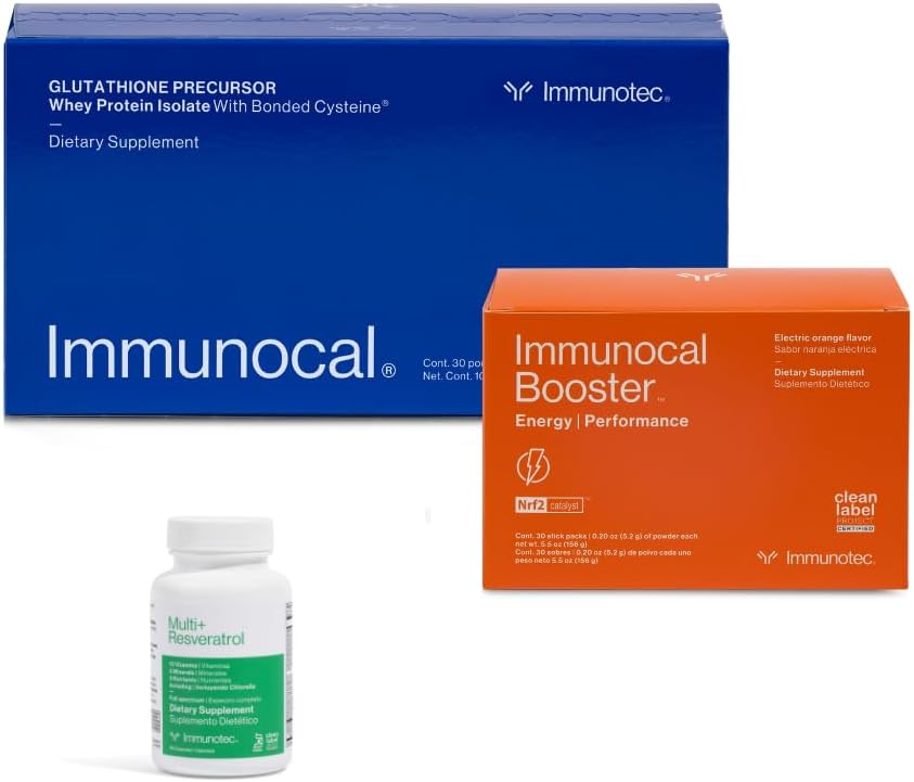 Immunocal Energy Boost Pack Glutathione Precursor, Booster Energy Performance, Multi+Resveratrol