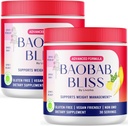 LIVORKAのBaobab Bliss、すべての自然な繊維有機性フルーツの粉の補足、2か月の60のサービング(2のパック)