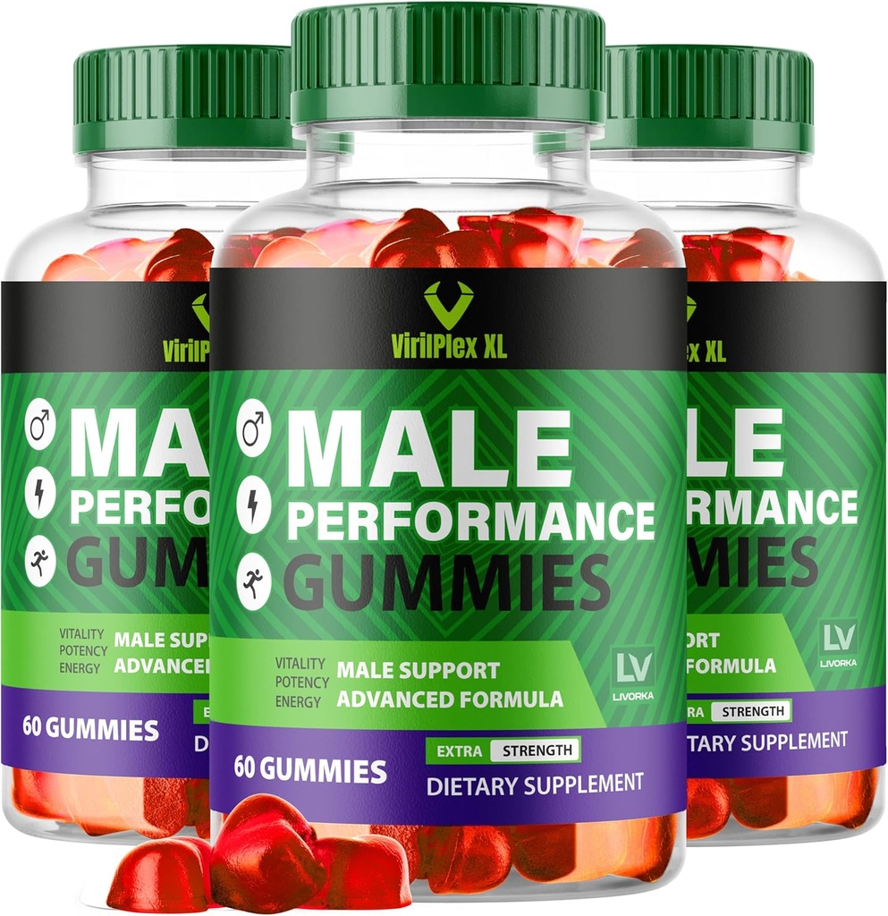 LIVORKA (3パック) VirilPlex XL Gummies, 180 Gummies 3ヶ月