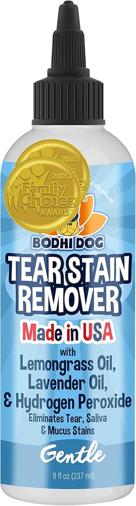 Bodhi Dog Tear Stain Remover - 犬と猫から涙、唾液、ムカススタインを取り除きます - Gentle、敏感な毛皮及びコート、アルコールフリー、米国製 (8 Fl Oz)