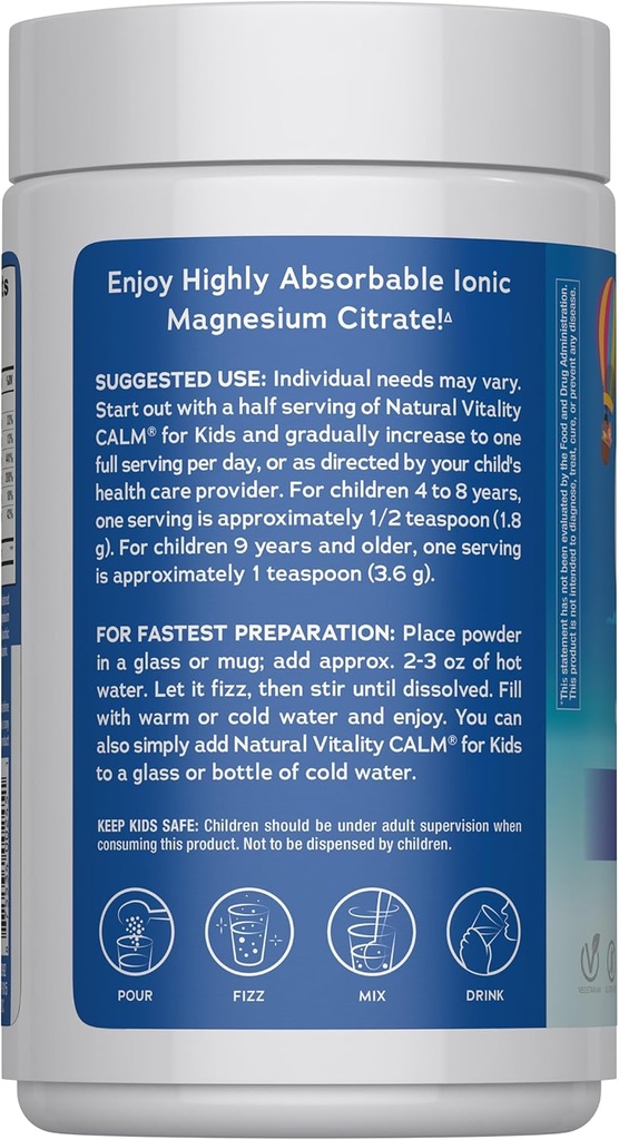 自然な活力カルム睡眠, マグネシウムのクエン酸塩, 睡眠補助飲料ミックス, GABA, 睡眠補助金, ビーガン, グルテンフリー & 非GMO, 混合ベリー風味, 16 oz.