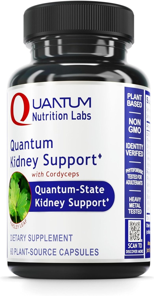 Quantum Nutrition Labs Kidney Support - Kidney Health Supplement、Kidney Support Supplement、Kidney Vitamins for Men and Women with Cranberry、Rhodiola Rosea、Parsley - 60 ベジタリアンカプセル