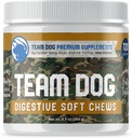 TEAM DOG Probiotic Chews for Dogs | 酵母・かゆみ肌・かゆみ耳 | アレルギー・敏感胃 | 犬の消化・腸の健康を促進 | 120 カウント
