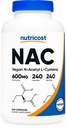 Nutricost N-Acetyl L-Cysteine (NAC) 600mg, 240 ベジタリアンカプセル - ビーガン, 非GMO, グルテンフリー