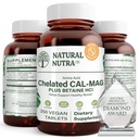 自然なNutraはカルシウム マグネシウム1000/500のmgの補足を- Betaine HCL - Chelated Cal Magは骨密度、サポート筋肉、歯、心血管及び神経の健康、250のビーガン タブレット重なります