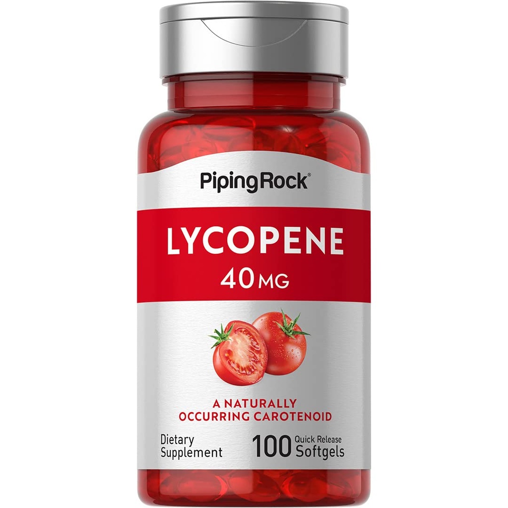 ピッピングロックリコピンサプリメント | 40mg | 100 Softgels | カロテノイド | ノンGMO、グルテンフリー