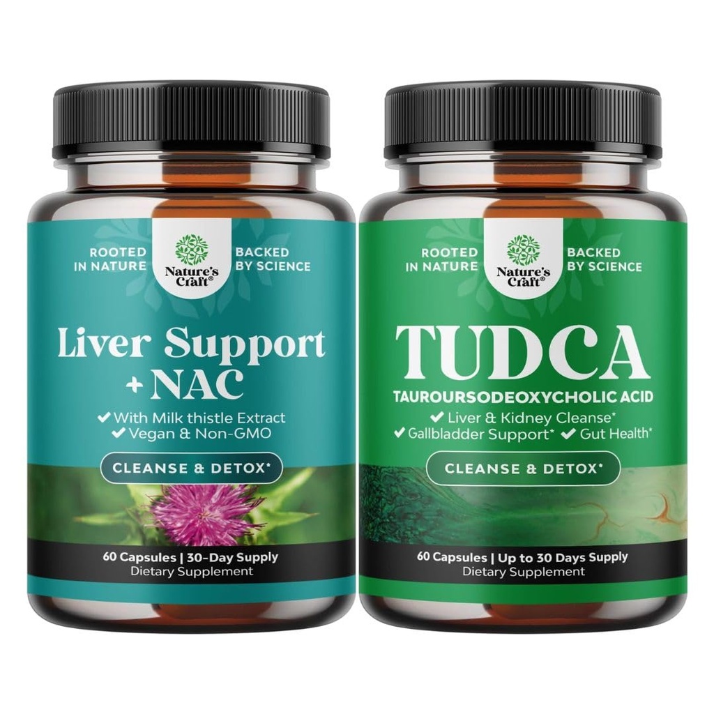 肝臓洗浄とGalbladder KidneyとLiverサポートのための上級BileソルトTUDCAサプリメントのためのNACによる肝臓サポートサプリメントの束